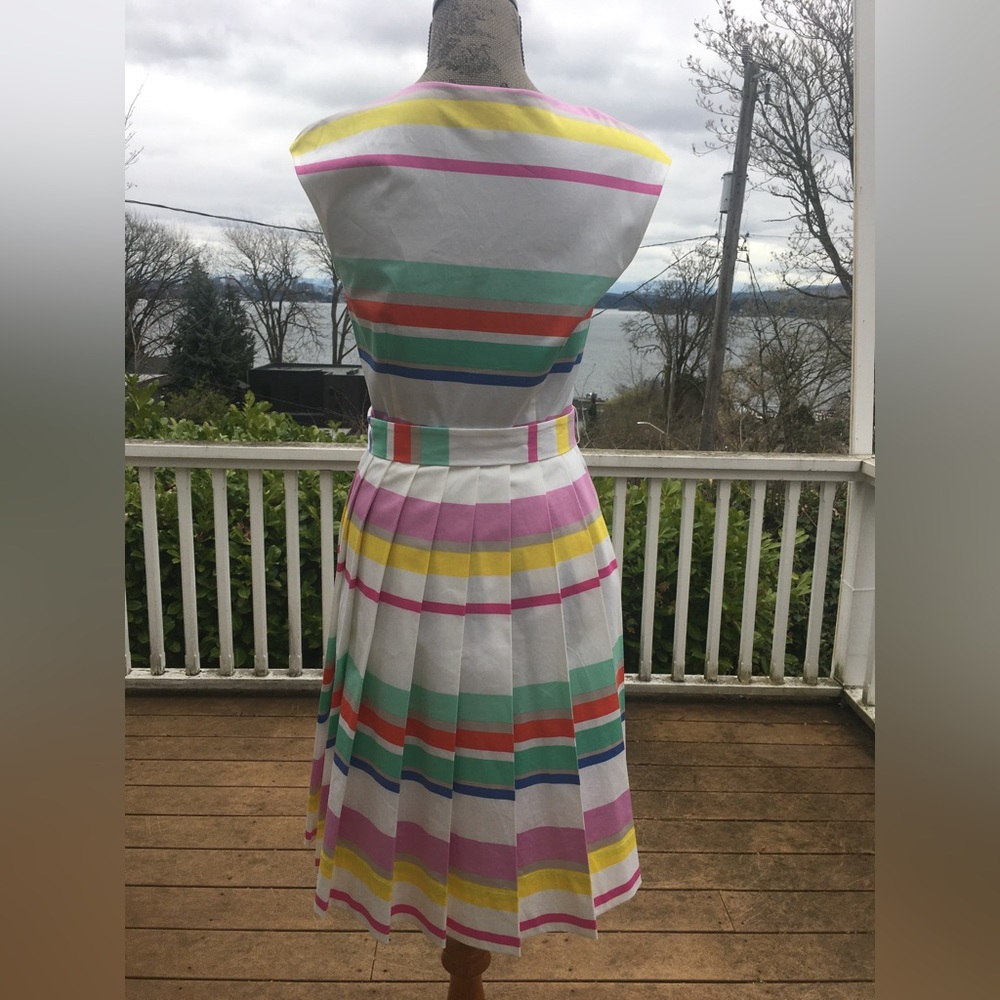 KATE SPADE Sweet Candy Stripes Pleated Dress - Size 4 - Retails for $398. - Picture 6 of 17